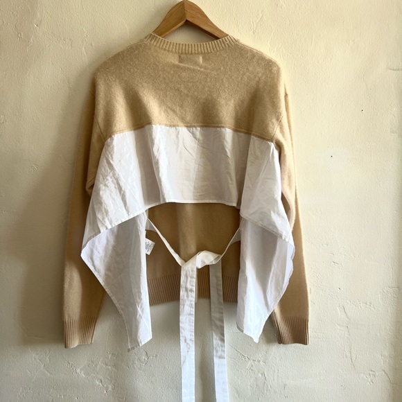NWT - NAADAM Cream Sweater with White Details - Picture 5 of 7